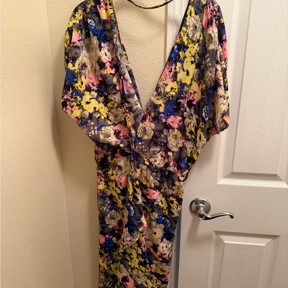 City Chic Multicolor Backless Dress